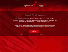 Tablet Screenshot of aphroditelounge.com